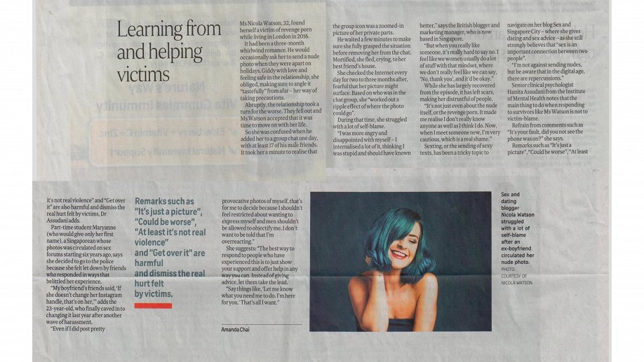 Understanding Technology-Facilitated Sexual Violence (TFSV) - The Sunday Times 8 March 2020